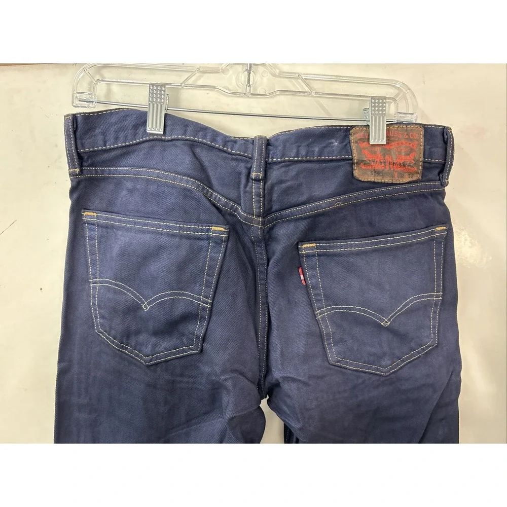 Levi's Coated Denim 505 Jeans 32x32 Indigo Blue Straight Leg Streetwear Gorpcore